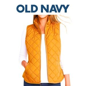 Old Navy Lightweight Yellow Gold Diamond-Quilted Vest Women’s XSP